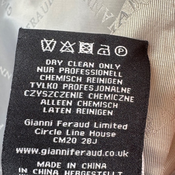 Gianni Feraud Femme Womens Orange Collared Pea Coat Double Breasted Jacket 6 US - Picture 13 of 14